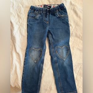 Mini Boden heart jeans size 5